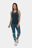 Tropical Print Leggings & Vest Top