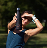 Black Water Bottle - 500ml - PerkyPeach