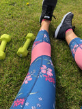 Floral Gym Leggings - PerkyPeach 