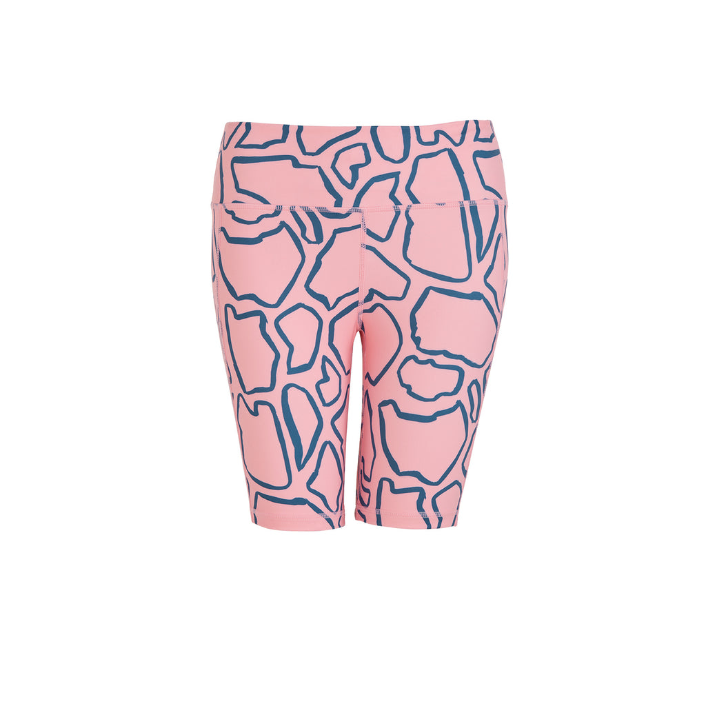 Pink Abstract Cycling Shorts - PerkyPeach