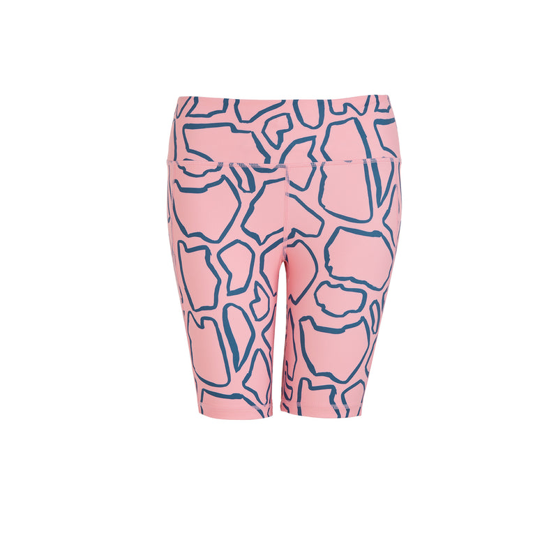 Pink Abstract Cycling Shorts - PerkyPeach
