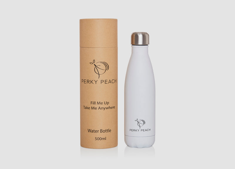 White Water Bottle - 500ml - PerkyPeach