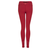 High Rise Laser Red Full Length Leggings