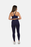 High Rise Laser Navy Full Length Leggings