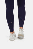 High Rise Laser Navy Full Length Leggings