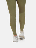 High Rise Laser Khaki Full Length Leggings