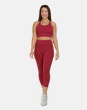 High Rise Laser 7/8 Red Leggings
