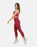 High Rise Laser 7/8 Red Leggings