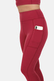 High Rise Laser Red Full Length Leggings