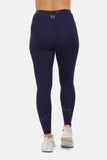 High Rise Laser Navy Full Length Leggings