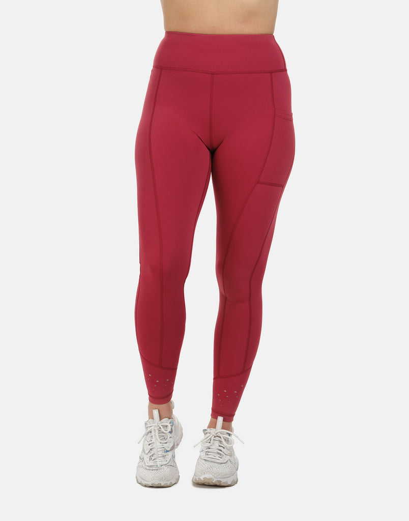 High Rise Laser Red Full Length Leggings