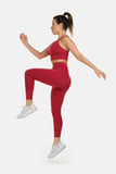 High Rise Laser Red Full Length Leggings