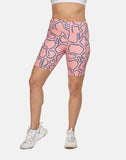 Pink Abstract Cycling Shorts - PerkyPeach
