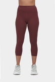 Move More Burgundy Capri Leggings - PerkyPeach