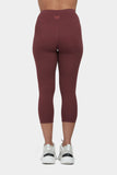 Move More Burgundy Capri Leggings - PerkyPeach