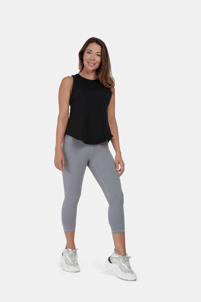 Move More Grey Capri Leggings - PerkyPeach