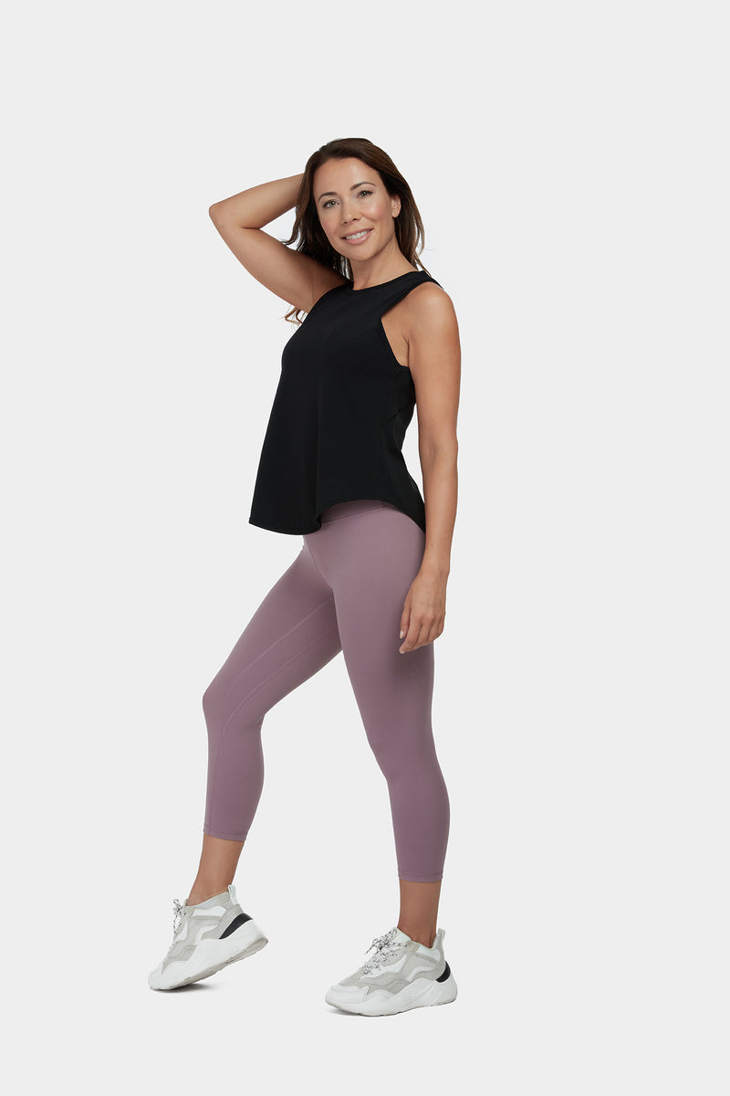 Move More Black Vest Top - PerkyPeach