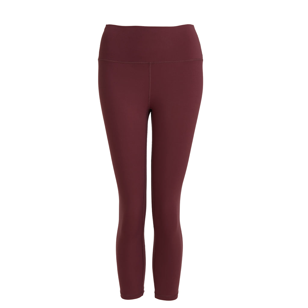 Move More Burgundy Capri Leggings - PerkyPeach