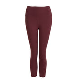Move More Burgundy Capri Leggings - PerkyPeach
