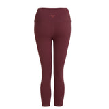 Move More Burgundy Capri Leggings - PerkyPeach