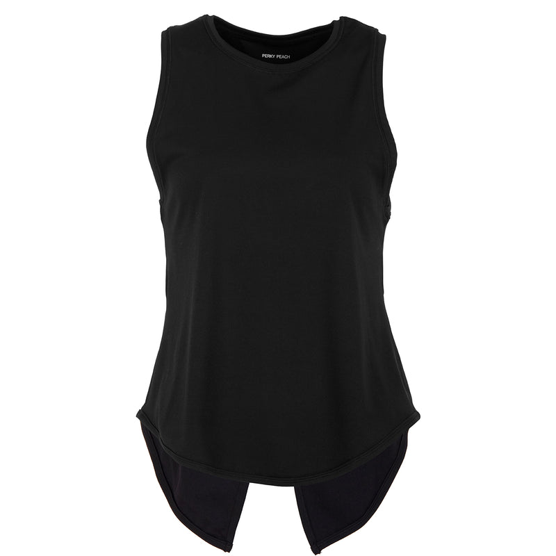 Move More Black Vest Top - PerkyPeach