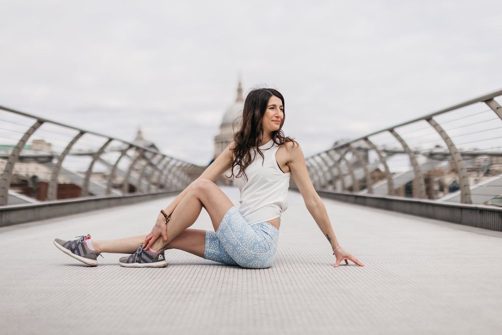 Blue Dotty Cycling Shorts - PerkyPeach