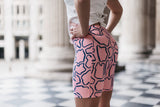 Pink Abstract Cycling Shorts - PerkyPeach 