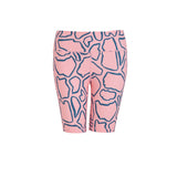 Pink Abstract Cycling Shorts - PerkyPeach 